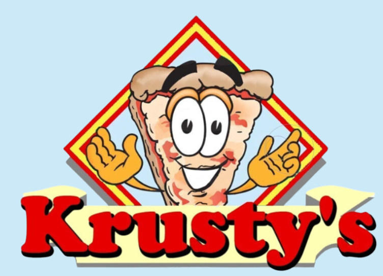 Krusty’s Custom Pizza logo