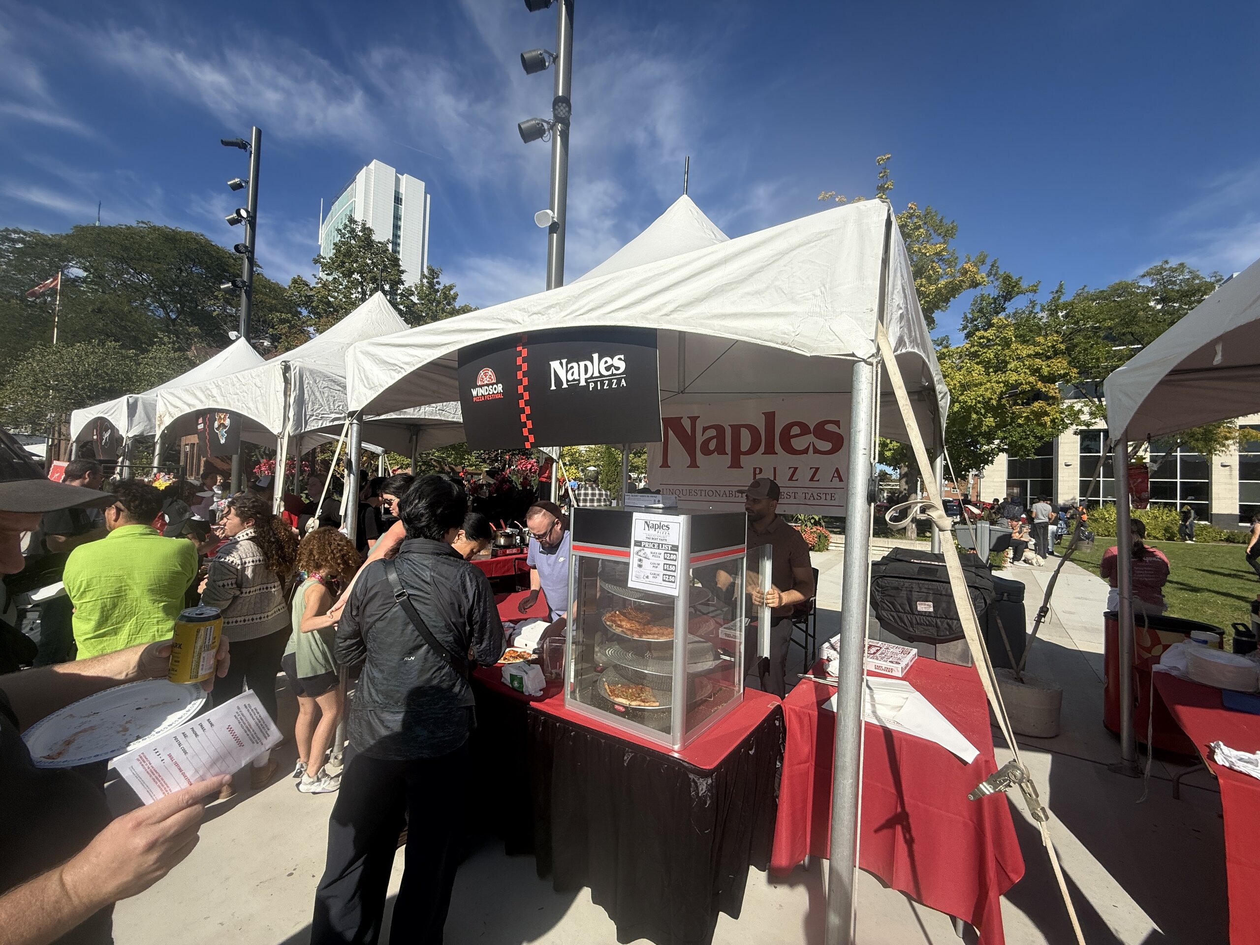 Naples Pizza tent at the Windsor Pizza Festival 2026