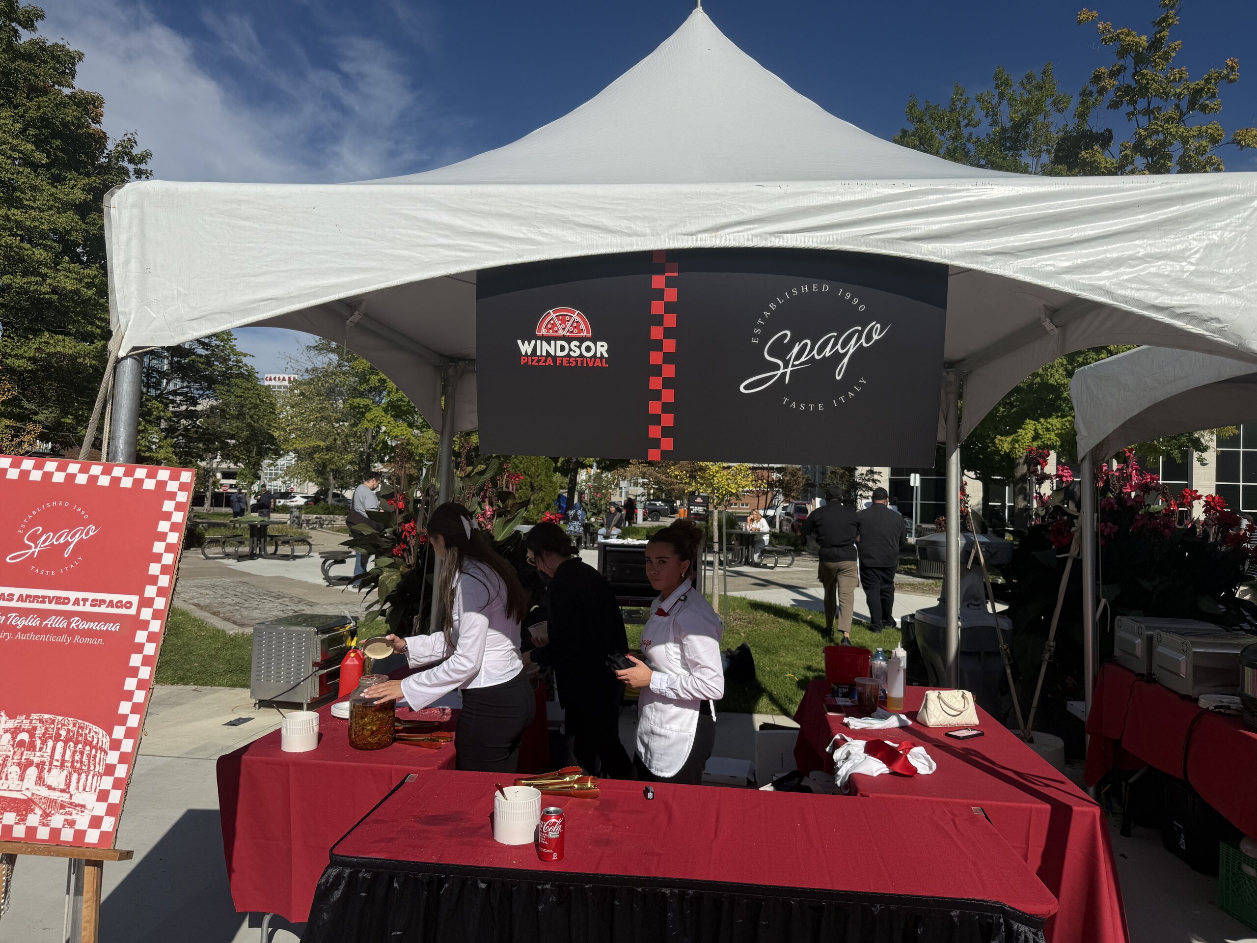 Spago tent at the Windsor Pizza Festival 2026